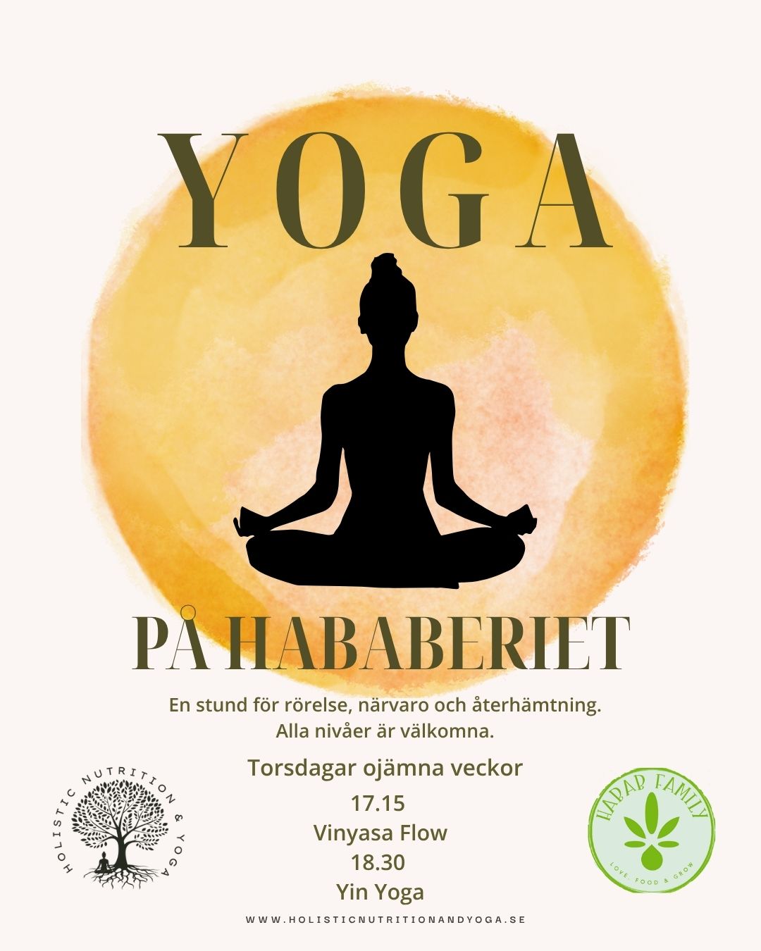 yoga på Hababeriet Orust